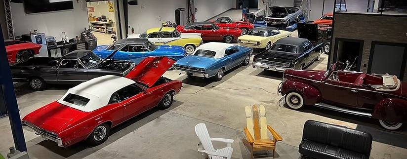 Cars on the inspection floor
